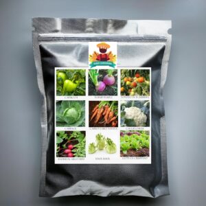 Winter Vegetable Seeds Pack of 9 Variety | Capsicum | Turnip | Tomato | Cabbage | Carrot Nantus | Cauliflower | Radish Red | knol Khol | Lettuce
