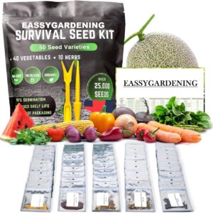 50 Vegetable & Herb Seeds Variety Pack - 25.000 Seeds