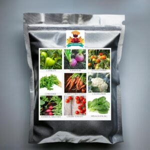 Winter Vegetable Seeds Pack of 9 Variety | Capsicum | Turnip | Tomato | Coriander | Carrot | Cauliflower | Radish Red | Cherry tomato | Spinach | Approx 1200 Plus Seeds