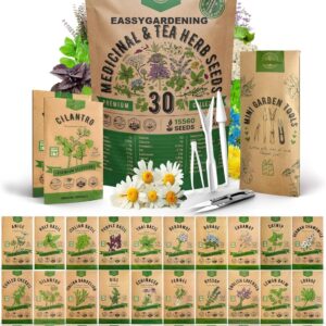 30 Medicinal & Tea Herb Seeds Variety Pack 15,560+ Seeds
